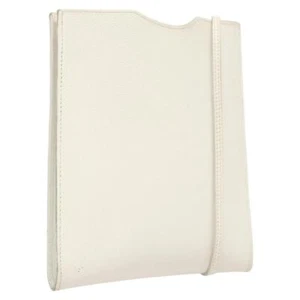 HERMES Omenitu Shoulder Bag Leather White Auth bs25279 - Picture 1 of 17
