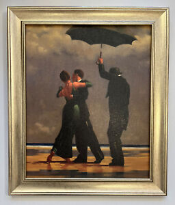 Jack Vettriano - Dancer in Emerald Framed Canvas Effect Print 51cm x 43cm
