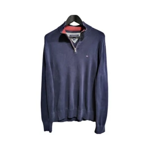 Tommy Hilfiger Pullover Zip blau-marine Herren Gr. L - Bild 1 von 7