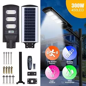 LED Lamp Solar Street Light Road Lamp Outdoor IP65 Dusk to Dawn Home Waterproof - Picture 1 of 12