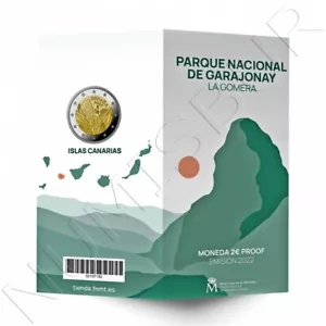 ESPAÑA Carterita oficial 2 euro 2022 Parque Nacional de Garajonay (PROOF) - Foto 1 di 2