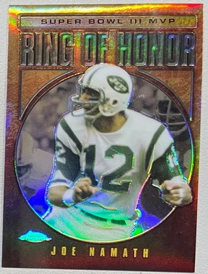 2002 Topps Chrome Joe Namath #JN3 Ring of Honor Jets #69/100 Refractor - Image 1 of 2