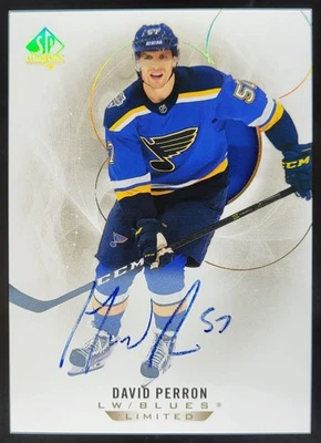 2020-21 SP Authentic David Perron Limited Auto #78 St. Louis Blues MT2 - Image 1 of 4