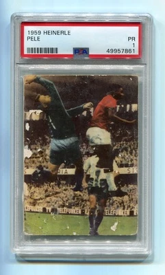 1959 Heinerle Pele 1958 Brazil World Cup PSA 1 RC Rookie Gunnar Gren K Svensson - Image 1 of 2