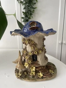 1980er Lichterkette Nachtlicht Keramik Retro Pilz Fantasy Kinderzimmer Pixie Vintage - Bild 1 von 7