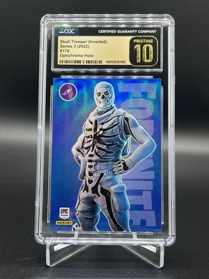 2022 Fortnite Series 3 Skull Trooper Optichrome Holo #174 CGC Pristine 10 - Image 1 of 2
