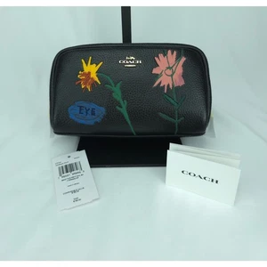Coach X Jean-Michel Basquiat C5744 Small Boxy Cosmetic Case Pouch Clutch Bag - Picture 1 of 12