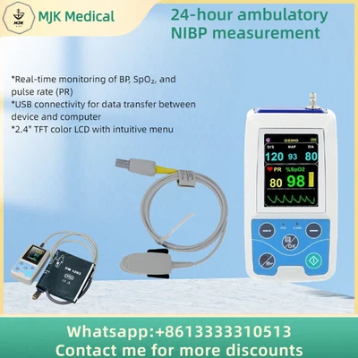 Soporte de presión arterial ambulatorio 24 horas NIBP PM50 ABPM + SPO2 Foto 1 de 4