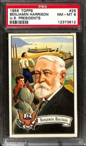 1956 Topps Presidents #26 Benjamin Harrison PSA 8 NM-MT 12373812  - Picture 1 of 3