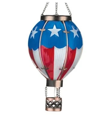  Linterna Solar Globo Aire Caliente - Colgante LED Alimentado por Energía Solar Pequeña Americana Foto 1 de 4