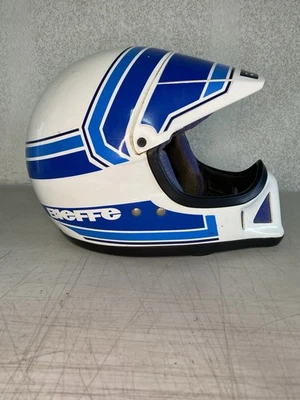 Capacete de rosto inteiro vintage Bieffe BX6 cores Honda motocross anos 80 anos 90 Itália MX - Imagem 1 de 4