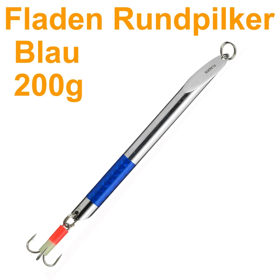 Fladen Rund Norwegen Pilker Speed Norwegenpilker Heilbutt Seehechte 200g Blau - Bild 1 von 4