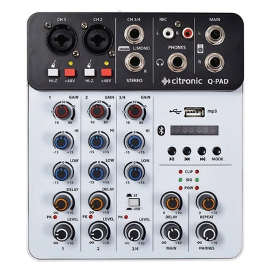 Citronic Q-PAD Mini Mixer with USB/BT and Audio Interface - Image 1 of 3
