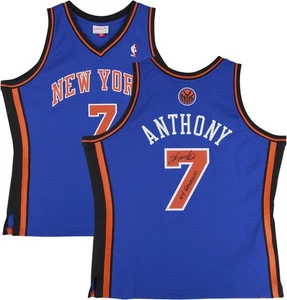 Carmelo Anthony Knicks Signed Mitchell & Ness 2010-2011 Royal Blue Jersey w/Insc - Picture 1 of 5