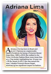 Adriana Lima - Brazilian Supermodel - Biography Poster 18 x 12 inch - Picture 1 of 1