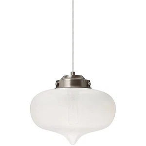 Besa Lighting 1JT-MIRAFR-SN Mira 1 Light Satin Nickel Cord Pendant Ceiling Light - Picture 1 of 2