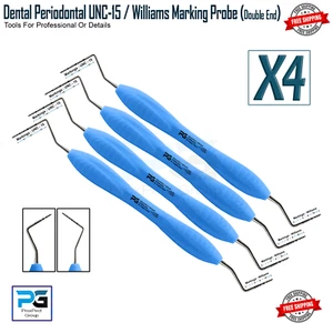 x 4 Dental Periodontal UNC 15 / Williams Probes Periodontist Hygienist Explorers - Picture 1 of 8