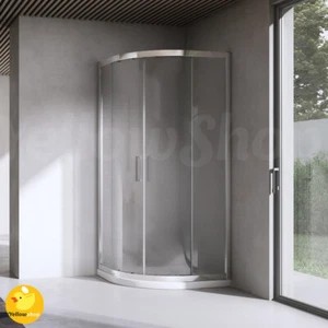 BOX CABINA DOCCIA CURVO SEMICIRCOLARE CM 80X80 90X90 ANGOLARE CRISTALLO 6 MM - Foto 1 di 3