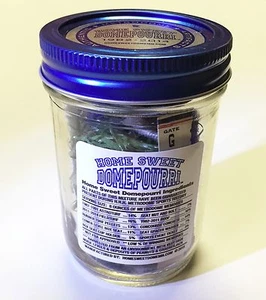 HOME SWEET DOMEPOURRI 8 OUNCE GLASS JAR OF AUTHENTIC HHH METRODOME ARTIFACTS  - Picture 1 of 8