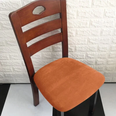 Fundas de cojín de asiento súper suaves de tela de terciopelo fundas elásticas para silla Foto 1 de 4