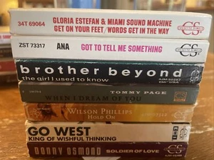 1989-1990 Pop Rock Cassette Singles Lot- Osmond. Wilson Phillips, Gloria Estefan - Picture 1 of 15