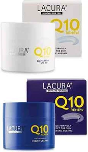 2 x Cremas Faciales Hidratantes Lacura Q10 Renew Noche y Día FPS 20 Antiarrugas - Imagen 1 de 3