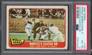 1965 Topps #134 World Series Game 3 Mantle's Clutch HR PSA 4 - Picture 1 of 2