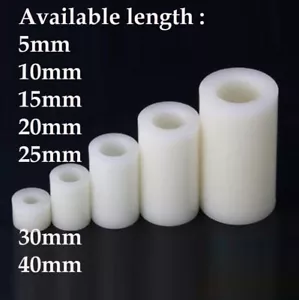 12 mm ID/16 mm OD Nylon Busche Abstandhalter Abstand Rohrheber Hülsenrohr - Bild 1 von 23