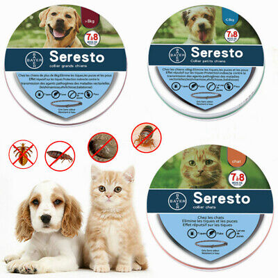 SERESTO Bayer Chats Chiens Grands Chiens + 8 KG Collier Anti-Puces Anti-Tiques • 14.99€