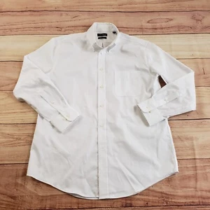 Lauren Ralph Lauren Shirt Mens Large 16 White Button Up Long Sleeve Black Label - Picture 1 of 11