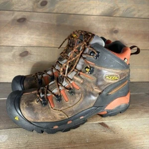 keen utility pittsburgh mens size 14 wide EE shoes brown leather soft toe boots - Picture 1 of 8