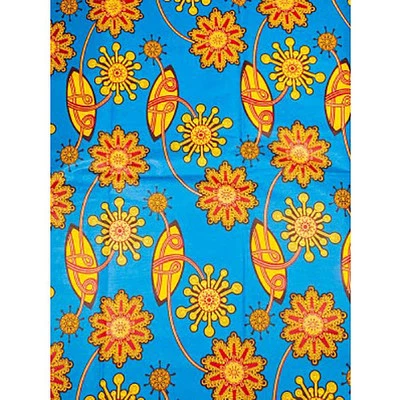 African Snowflakes Print Fabric 1 yard - Image 1 of 2