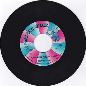 CALVIN LEAVY-BLUE FOX 100 R&B BLUES 45 RPM CUMMINGS PRISON FARM VG+ PLAYS GREAT - Picture 1 of 1