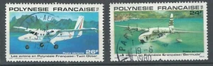 POLYNESIA  FRENCH COLONIES AIRPLANES AVIATION  USED  STAMPS LOT (OCE 682) - Picture 1 of 1