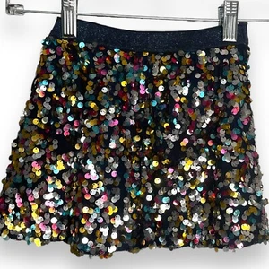365 Kids Garanimals Sequin Mini Skirt Girls 4 Multicolored Academia Party Dance - Picture 1 of 6