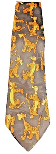 Klassische bunte orangefarbene Tigger-Krawatte der Marke Disney Winnie Puuh durchgehendes Bild - Bild 1 von 5