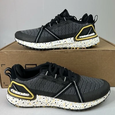 Adidas Mens Solarthon BOOST Golf shoe FZ1024 Black White Gold Sz 8 - Image 1 of 4