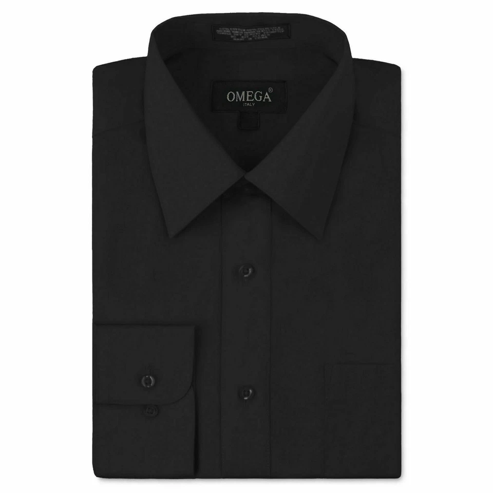 Omega Italy Men's Classic Regular Fit Long Sleeve Solid Button Up Dress Shirt - Image 1 of 1