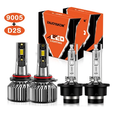 For Infiniti QX56 2004-2010 4X LED Headlight Bulb High/Low Beam Kit White 6500K - Image 1 of 4