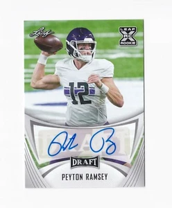 2021 Leaf Draft Autographs #BAPR1 Peyton Ramsey RC Auto Northwestern Indiana - Picture 1 of 2