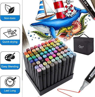 80 Farbe Graffiti Marker Wasserfest Stift für DIY Graffiti Dual Tip Art Marker - Bild 1 von 4