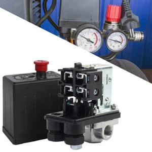 240V Air Compressor Pressure Switch Control Valve tool Manifold Gauges Regulator - Picture 1 of 10