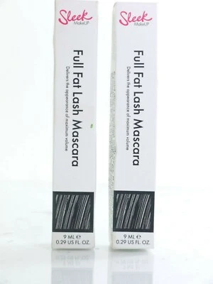 2 Sleek full fat lash mascara new in box full size #421 BLACK  0.29oz  EACH - Image 1 of 2