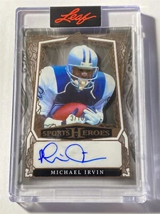 MICHAEL IRVIN Vaqueros 2025 Hoja Deportes Héroes Acetato Bronce AUTO 3/10 - Imagen 1 de 2