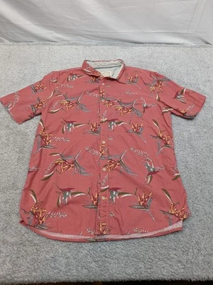 Fat Face 夏威夷衬衫花卉短袖纽扣英国英国男式 XLT 高 — 第 1/4 张图片