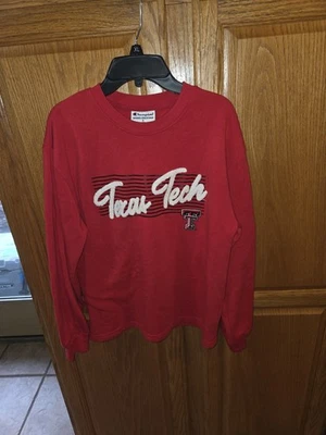  Texas Tech Red Raiders Red Sweatshirt  Champion Small Women's Pullover - Image 1 of 3