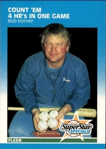 1987 Fleer #632 Count 'Em: 4 HR's in One Game (Bob Horner) - Bild 1 von 2