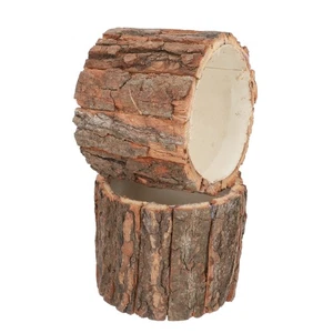 2pcs Window Box Planter Log Planter Pot Rustic Flower Pot Farmhouse Planter - Picture 1 of 12