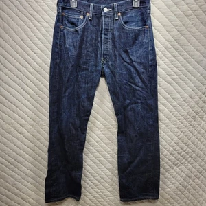 Jeans Levis para Hombres 32 Azul 501 Pierna Recta Botón Mosca Denim 32x30* - Imagen 1 de 8