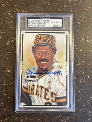 2015 HA Art of Baseball Willie Stargell Gem Mint 10 PSA DNA Signed Perez Steele - Image 1 of 2